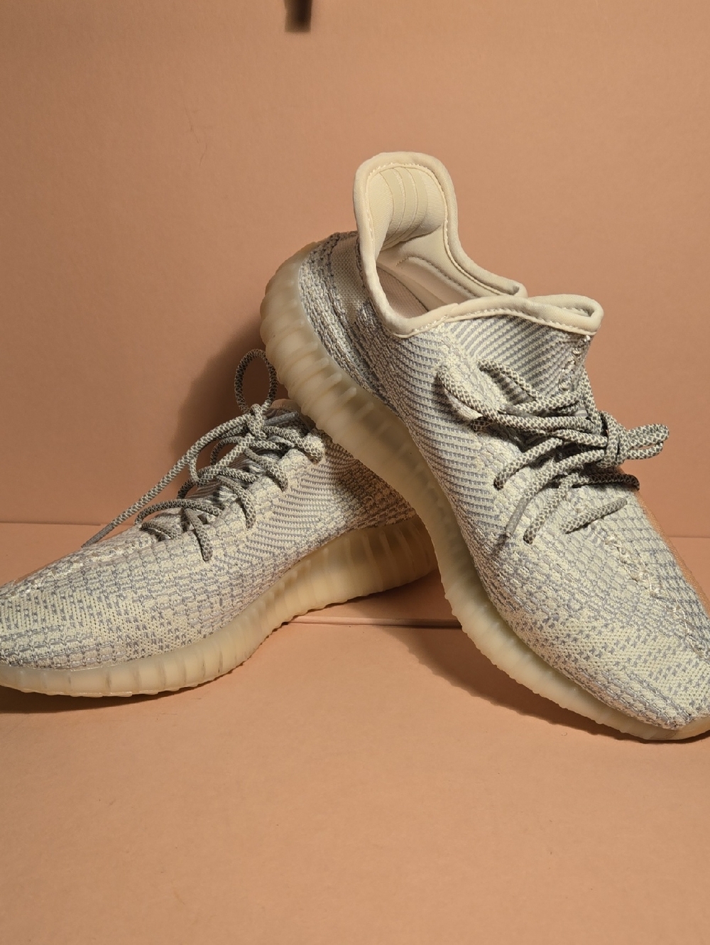 adidas Knit Sneakers - Light Gray & Cream